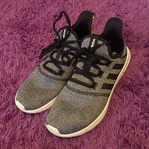 Adidas gray and black sneakers